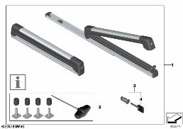 SKI AND SNOWBOARD HOLDER PULL-OUT diagram for BMW 5 Series E39 528i