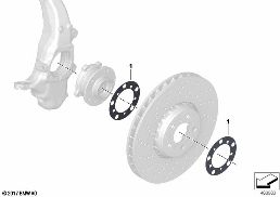 SWIVEL/WHEEL BEARING FRONT PUMA62105224 diagram for BMW 5 Series F10 LCI 520d
