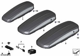 ROOF CARRIER 320 / 420 / 520 diagram for BMW 1 Series E81 116i 1.6