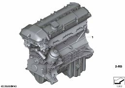 SHORT ENGINE diagram for BMW 5 Series E39 528i