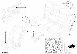 BOA-BOA INDIVIDUAL FABRIC METERWARE diagram for BMW 5 Series E39 528i