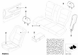 PUCCI INDIVIDUAL FABRIC METERWARE diagram for BMW 5 Series E39 528i