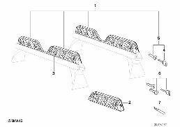KOMFORT SKI HOLDER diagram for BMW 5 Series E39 528i