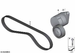 BELT DRIVE CLIMATE COMPRESSOR diagram for BMW 5 Series E39 528i