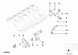 MOUNTING PARTS F INTAKE MANIFOLD SYSTEM diagram for BMW 5 Series E39 528i