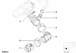 MASS AIR FLOW SENSOR diagram for BMW 5 Series E39 528i