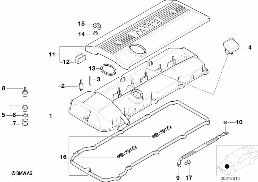CYLINDER HEAD COVER diagram for BMW 5 Series E39 528i