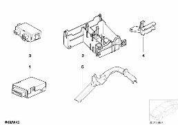 EWS CONTROL UNIT/TR MODULE/SUPPORT diagram for BMW 5 Series E39 528i