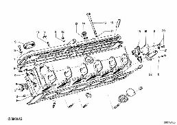 CYLINDER HEAD COVER/MOUNTING PARTS diagram for BMW 2500-3.3Li 3.3Li