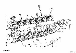 CYLINDER HEAD COVER/MOUNTING PARTS diagram for BMW 2500-3.3Li 3.3Li