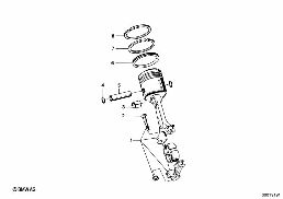 CRANKSHAFT CONNECTING ROD diagram for BMW 2500-3.3Li 3.3Li