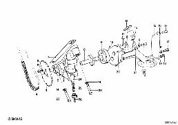 LUBRICATION SYSTEM/OIL PUMP WITH DRIVE diagram for BMW 2500-3.3Li 3.3Li