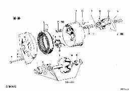 ALTERNATOR, INDIVIDUAL PARTS diagram for BMW 2500-3.3Li 2800