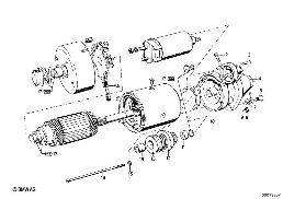 STARTER SINGLE PARTS diagram for BMW 2500-3.3Li 3.3Li