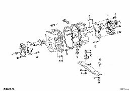ZF S5-16 HOUSING+ATTACHING PARTS diagram for BMW 2500-3.3Li 2800