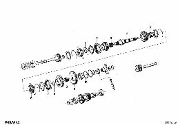 ZF S5-16 GEAR WHEEL SET,SINGLE PARTS diagram for BMW 2500-3.3Li 2800