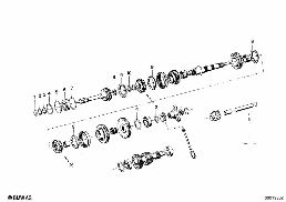 GETRAG 262 GEAR WHEEL SET,SINGLE PARTS diagram for BMW 2500-3.3Li 3.3Li