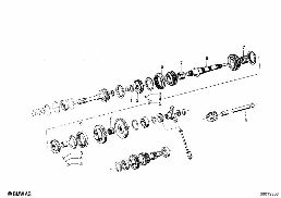 GETRAG 262 GEAR WHEEL SET,SINGLE PARTS diagram for BMW 2500-3.3Li 3.3Li