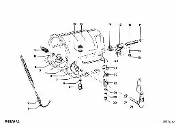 ZF 3HP20 GEAR SHIFT/PARKING LOCK diagram for BMW 2500-3.3Li 2800