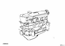 SHORT ENGINE diagram for BMW 1500-2000CS 1800