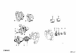 CRANKSHAFT ATTACHING PARTS diagram for BMW 1500-2000CS 1800