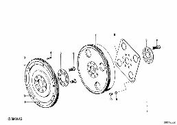 CRANKSHAFT/FLYWHEEL diagram for BMW 1500-2000CS 1800