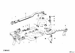 COOLING SYSTEM - WATER HOSES diagram for BMW 1500-2000CS 1800