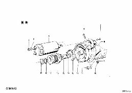 STARTER SINGLE PARTS diagram for BMW 1500-2000CS 1800