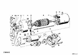 STARTER SINGLE PARTS diagram for BMW 1500-2000CS 2000ti