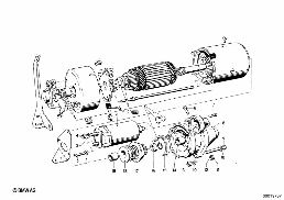 STARTER SINGLE PARTS diagram for BMW 1500-2000CS 1800