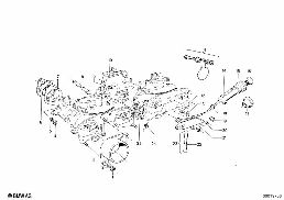 CARBURETOR MOUNTING PARTS diagram for BMW 1500-2000CS 1800ti