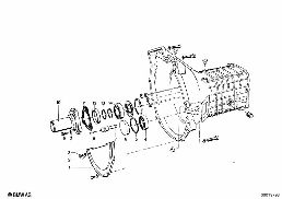 GETRAG 242 HOUSING+ATTACHING PARTS diagram for BMW 1500-2000CS 1800