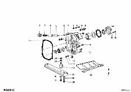 GETRAG 242 HOUSING+ATTACHING PARTS diagram for BMW 1500-2000CS 1800