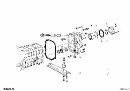GETRAG 242 HOUSING+ATTACHING PARTS diagram for BMW 1500-2000CS 1800