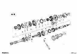 GETRAG 242 GEAR WHEEL SET PARTS/REP.KITS diagram for BMW 1500-2000CS 1800