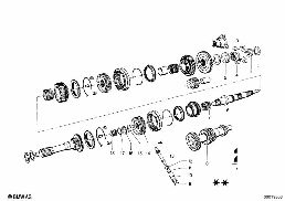 GETRAG 242 GEAR WHEEL SET PARTS/REP.KITS diagram for BMW 1500-2000CS 1800