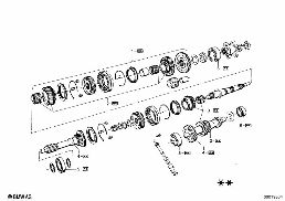 GETRAG 242 GEAR WHEEL SET PARTS/REP.KITS diagram for BMW 1500-2000CS 1800