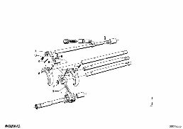 GETRAG 242 INNER GEAR SHIFTING PARTS diagram for BMW 1500-2000CS 1800