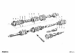 GETRAG 235 GEAR WHEEL SET PARTS/REP.KITS diagram for BMW 1500-2000CS 1800