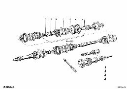 GETRAG 235 GEAR WHEEL SET PARTS/REP.KITS diagram for BMW 1500-2000CS 1800