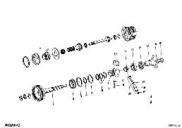 ZF 3HP12 OUTPUT/SPEEDOMETER DRIVE diagram for BMW 1500-2000CS 1800