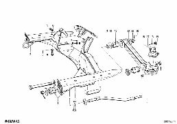 FRONT AXLE SUPPORT diagram for BMW 1500-2000CS 1800