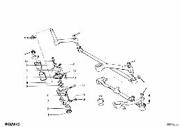 STEERING BOX SINGLE COMPONENTS diagram for BMW 1500-2000CS 1800