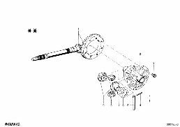 DIFFERENTIAL-CROWN WHEEL INST.PARTS diagram for BMW 1500-2000CS 1500