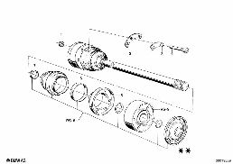 OUTPUT SHAFT diagram for BMW 1500-2000CS 1500