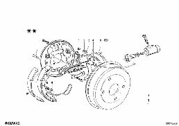 REAR WHEEL BRAKE, DRUM BRAKE diagram for BMW 1500-2000CS 1800