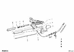 PARKING BRAKE/CONTROL diagram for BMW 1500-2000CS 1800