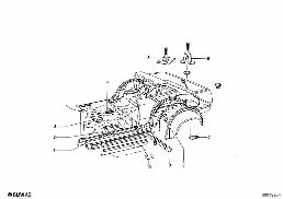 FLOORPAN ASSEMBLY diagram for BMW 1500-2000CS 1800