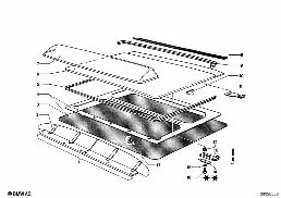SLIDING ROOF diagram for BMW 1500-2000CS 1800