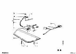 ELECTR.DRIVE SLIDING ROOF diagram for BMW 1500-2000CS 1800